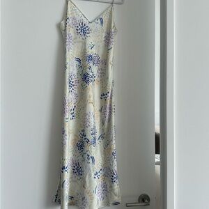 Aritzia Floral Midi Slip Dress